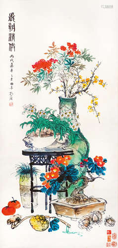 孔小瑜 花草 立轴