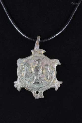 MEDIEVAL HERALDIC PENDANT WITH EAGLE
