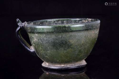 ISLAMIC GLASS CUP WITH HANDLE