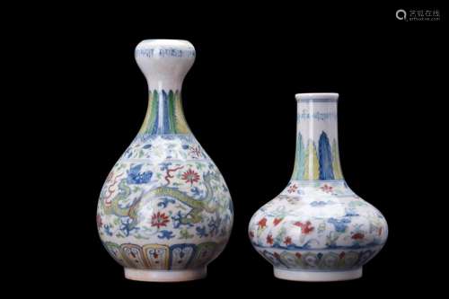 CHINESE DOUCAI PORCELAIN VESSELS