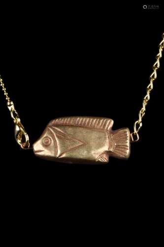 EGYPTIAN GOLD TILAPIA FISH PENDANT