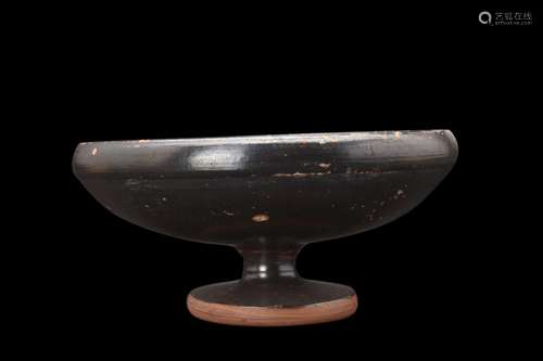 SUPERB GREEK BLACKWARE FOOTED CUP