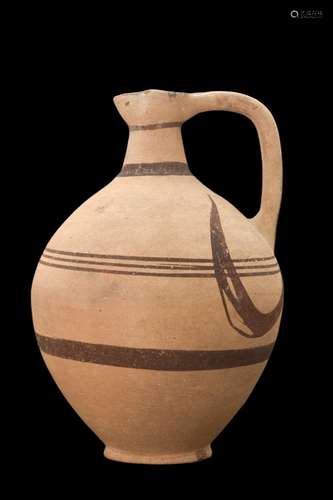 CYPRO-ARCHAIC BICHROME II WHITE PAINTED WARE JUG