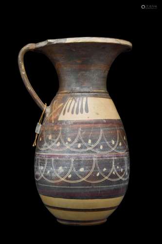 ETRUSCAN-CORINTHIAN POTTERY OLPE - EX. MUSEUM