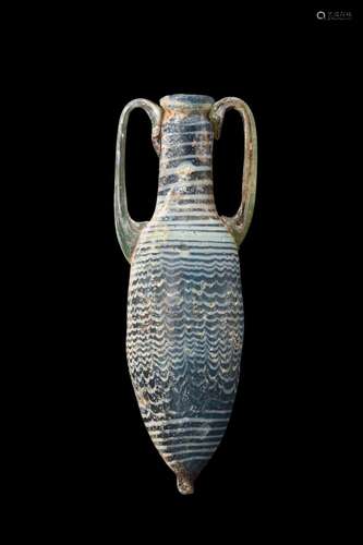 PHOENICIAN CORE-FORMED BLUE GLASS AMPHORISKOS