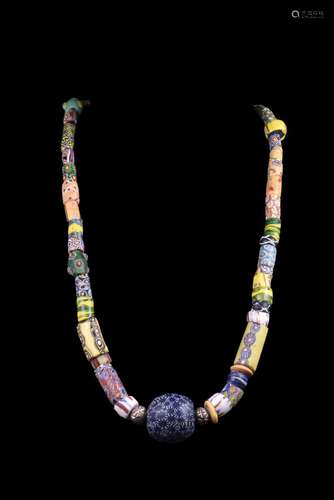 PHOENICIAN (and later) MOSAIC GLASS BEADED NECKLACE