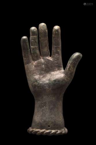 ROMAN BRONZE VOTIVE HAND OF SABAZIOS CULT