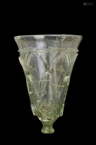 RARE GREEK CUT GLASS BEAKER