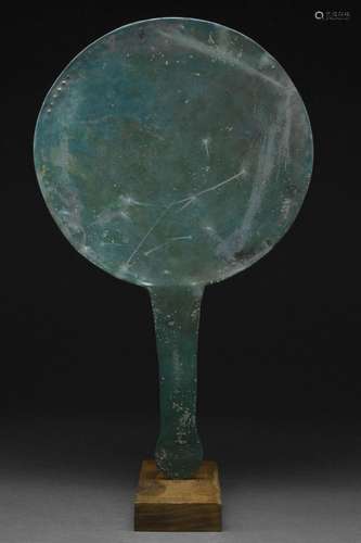 LARGE ANCIENT ROMAN BRONZE MIRROR