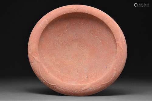 ROMAN TERRA SIGILLATA BOWL WITH BARBOTINE DECORATION