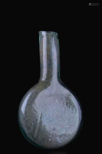 ANCIENT ROMAN GLASS AMPULLA