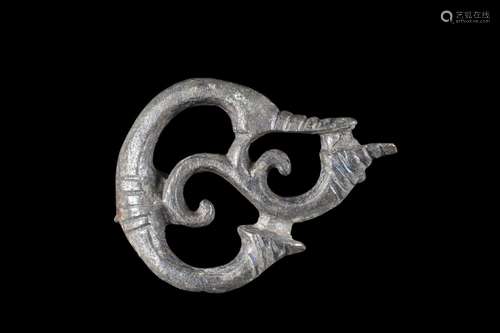 ROMANO-CELTIC BRONZE TRUMPET WHORL BROOCH