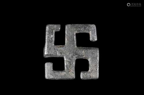 ROMAN BRONZE SWASTIKA BROOCH