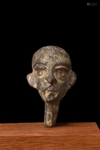 ROMANO-EGYPTIAN NUBIAN BRONZE HEAD