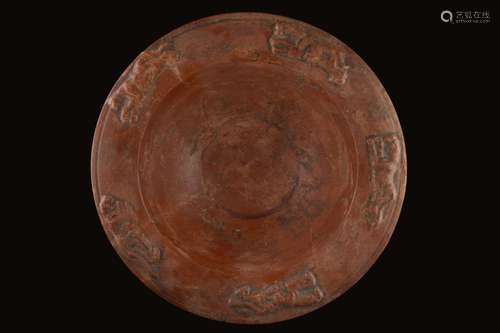 ROMAN TERRA SIGILLATA BOWL WITH ANIMALS