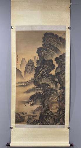 Ming Dynasty Dai Jin: Xitang Poetry Picture: Landscape