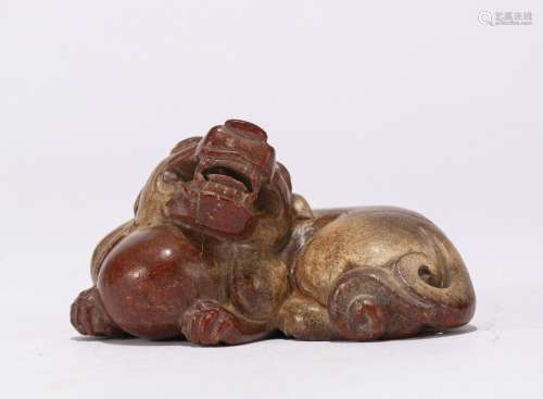 A Red high ancient jade beast