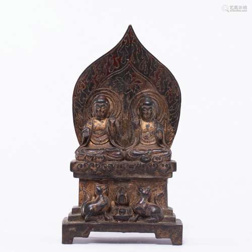 A Gilt bronze Buddha statue