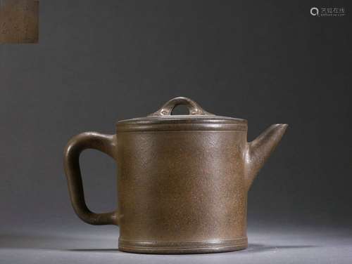 A Bucket style Purple Clay Teapot