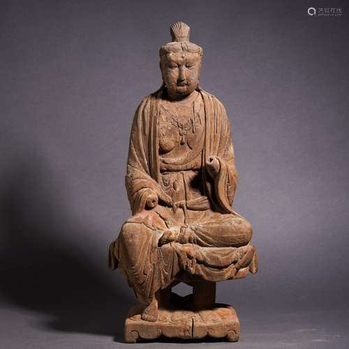 A Wooden Guanyin statue