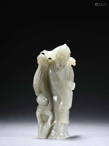 A Hetian jade old fisherman