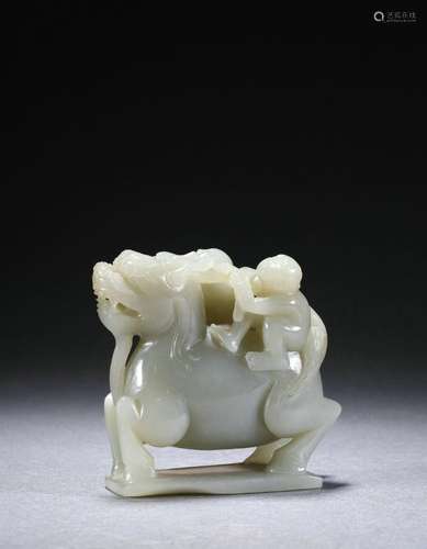 A Hetian Jade Boy Pixiu