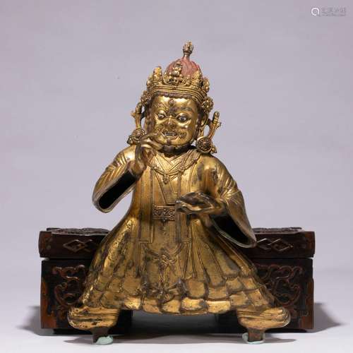 A Gilt bronze Buddha statue