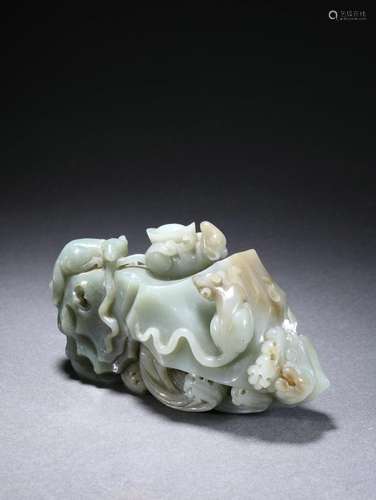 A Hetian Jade three mice  ornament