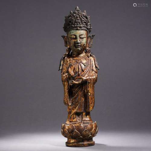 A Gilt bronze Buddha statue