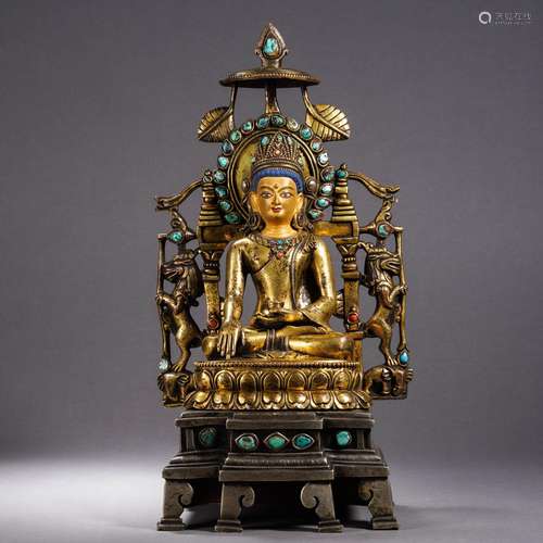 A Gilt Bronze Amitabha