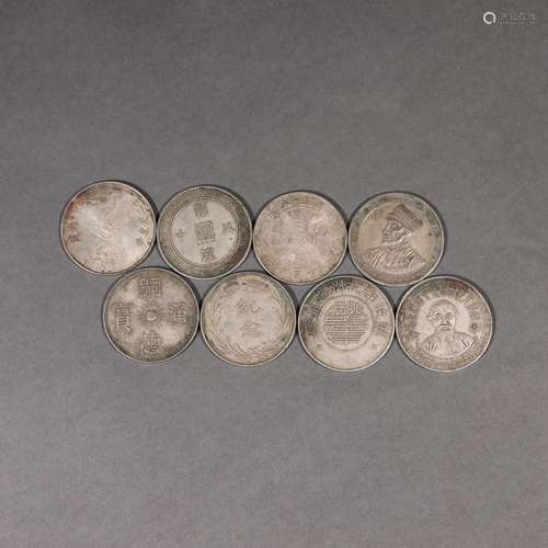 A set of set of silver coins