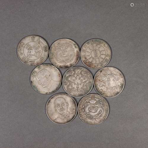 A set of set of silver coins