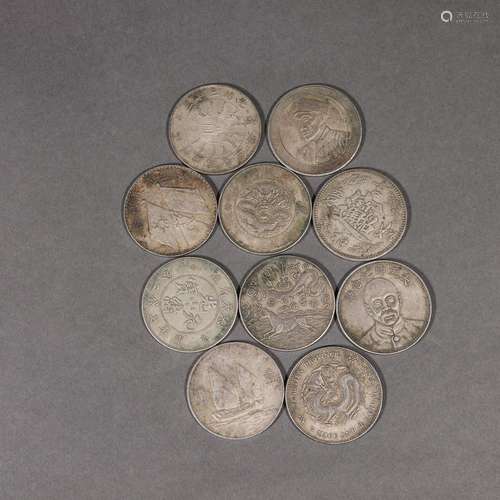 A set of set of silver coins