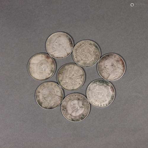 A set of set of silver coins