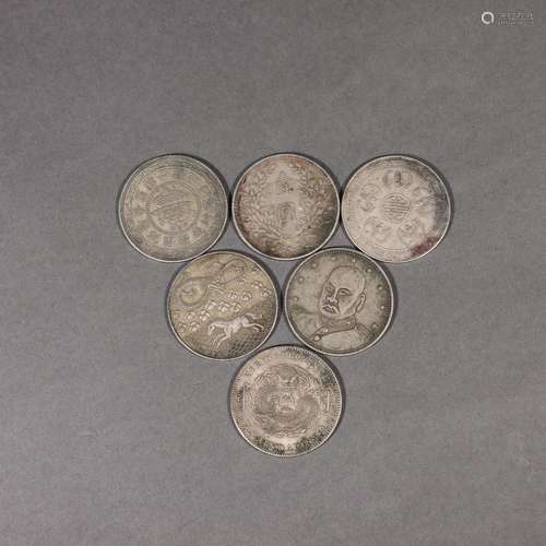 A set of set of silver coins