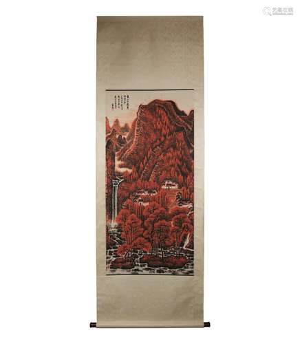 A Li Keran's Fine Works Hanging scroll on paper(All the thou...