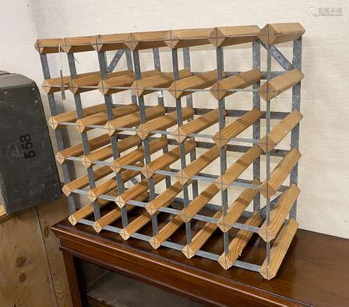 A modern 30 bottle wine rack