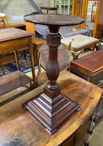 A George III style mahogany wine table, incorporates old tim...