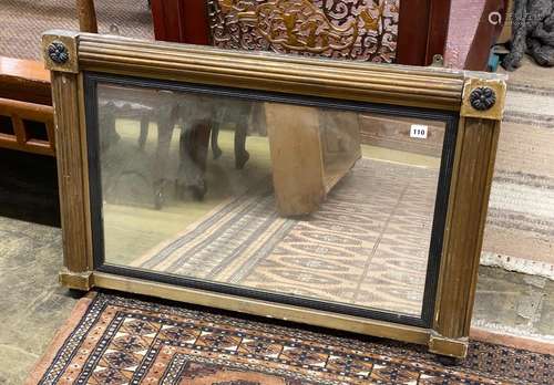 A Regency giltwood and composition overmantel mirror, width ...