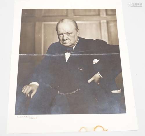 Yousuf Karsh, Ottawa, photo of Winston S. Churchill, signed ...