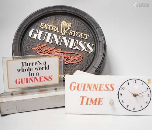 A Guinness time illuminating timepiece, Guinness display lig...