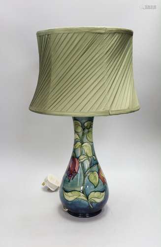 A 20th century Moorcroft lamp, stamped and with a Moorcroft ...