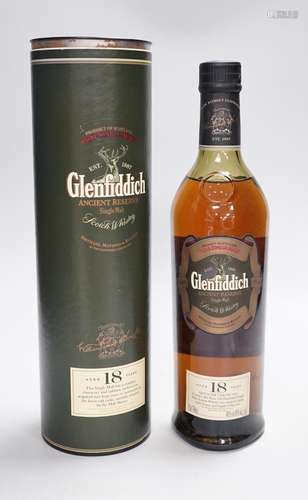 One bottle of Glenfiddich 18year old Ancient Reserve