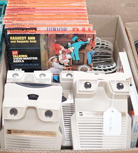 Four Talking View-Master stereo viewers and ten sets of Talk...