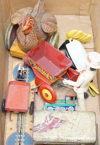 A group of various tinplate toys