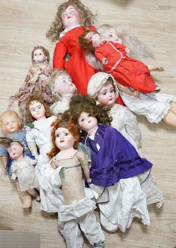 Two Kammer and Reinhardt bisque headed dolls, a wax over com...