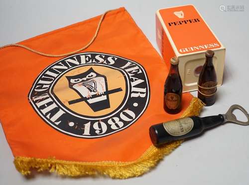 A collection of Guinness memorabilia