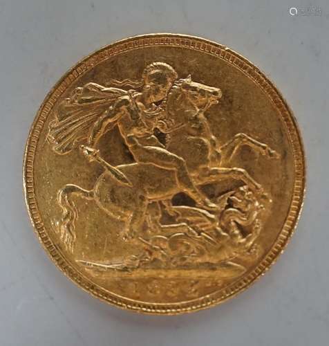 A Victoria gold sovereign 1892