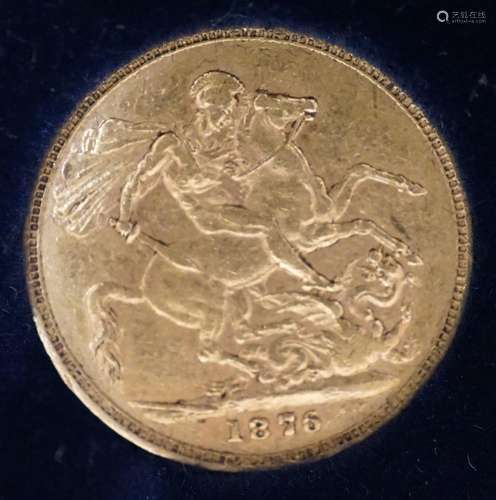 A Victoria gold sovereign 1876