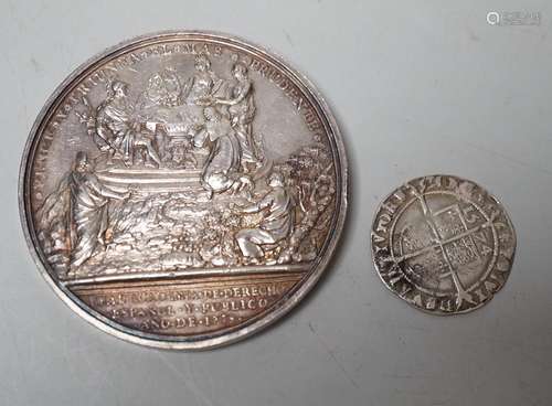 Charles III of Spain silver commemorative medal 1778. - Carl...